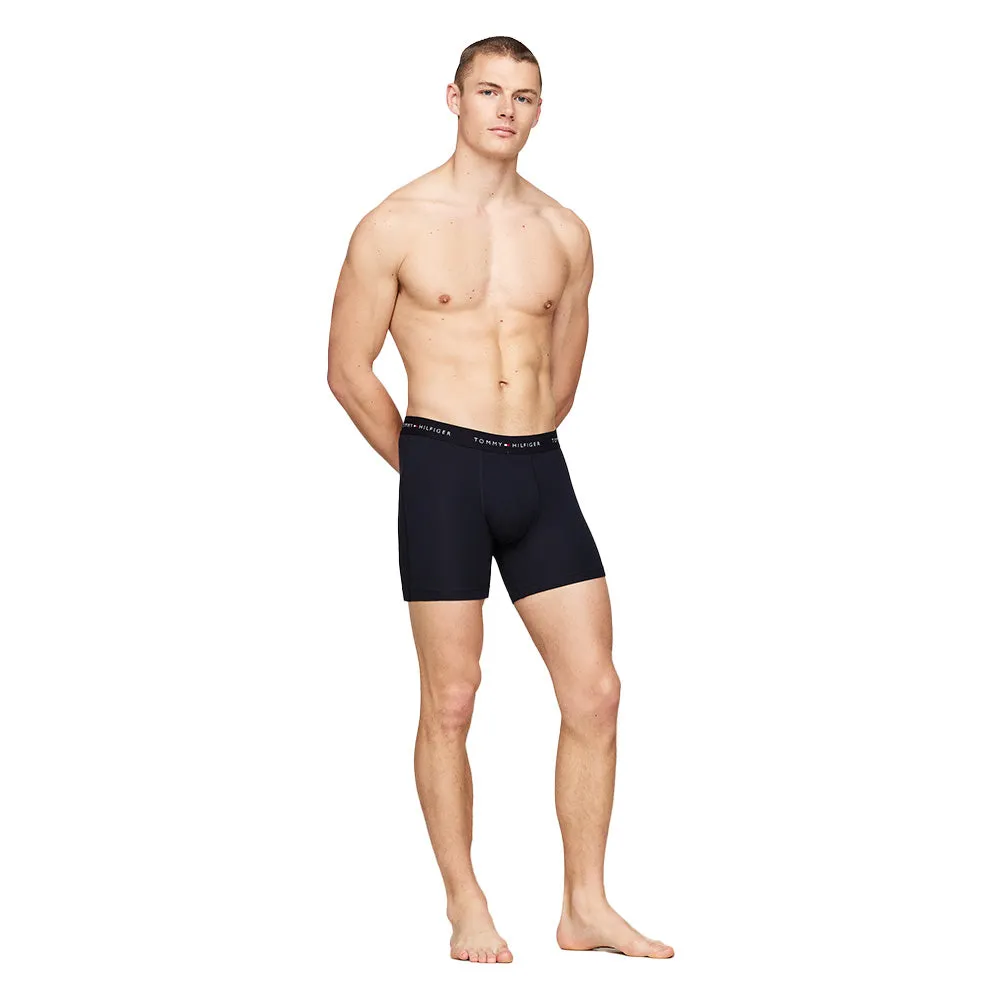 3-Pack Signature Cotton Boxer Briefs, Navy/Red/White