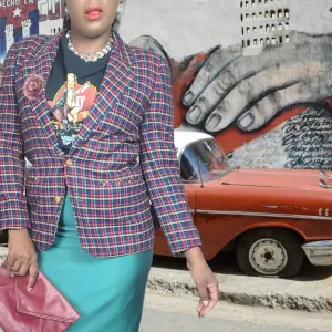 80s Vintage Chaus Plaid Blazer Size 8