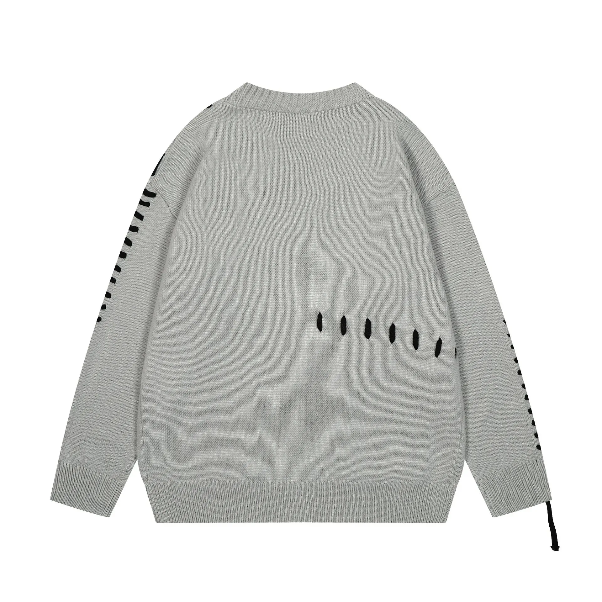 Aidase mens outfits Japanese Fashion Knitted Cardigan Autumn Winter New Cargo Sweater for Men Oversized Drawstring Patchwork Women Sweaters