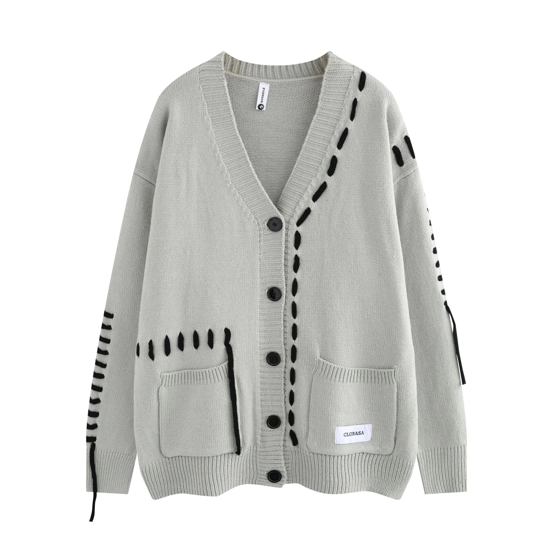 Aidase mens outfits Japanese Fashion Knitted Cardigan Autumn Winter New Cargo Sweater for Men Oversized Drawstring Patchwork Women Sweaters
