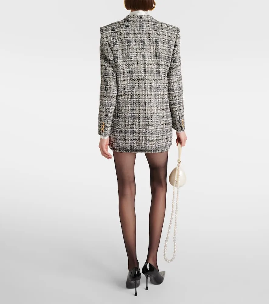 Alessandra Rich Wool lam√É¬© tweed blazer