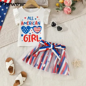 All American Girl Star Denim Short Set