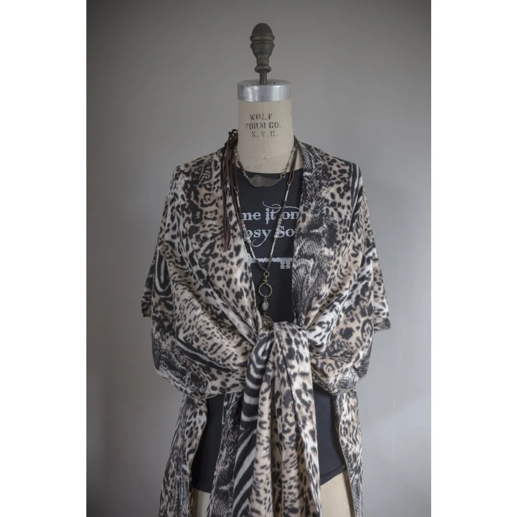 Animal Print Kimono