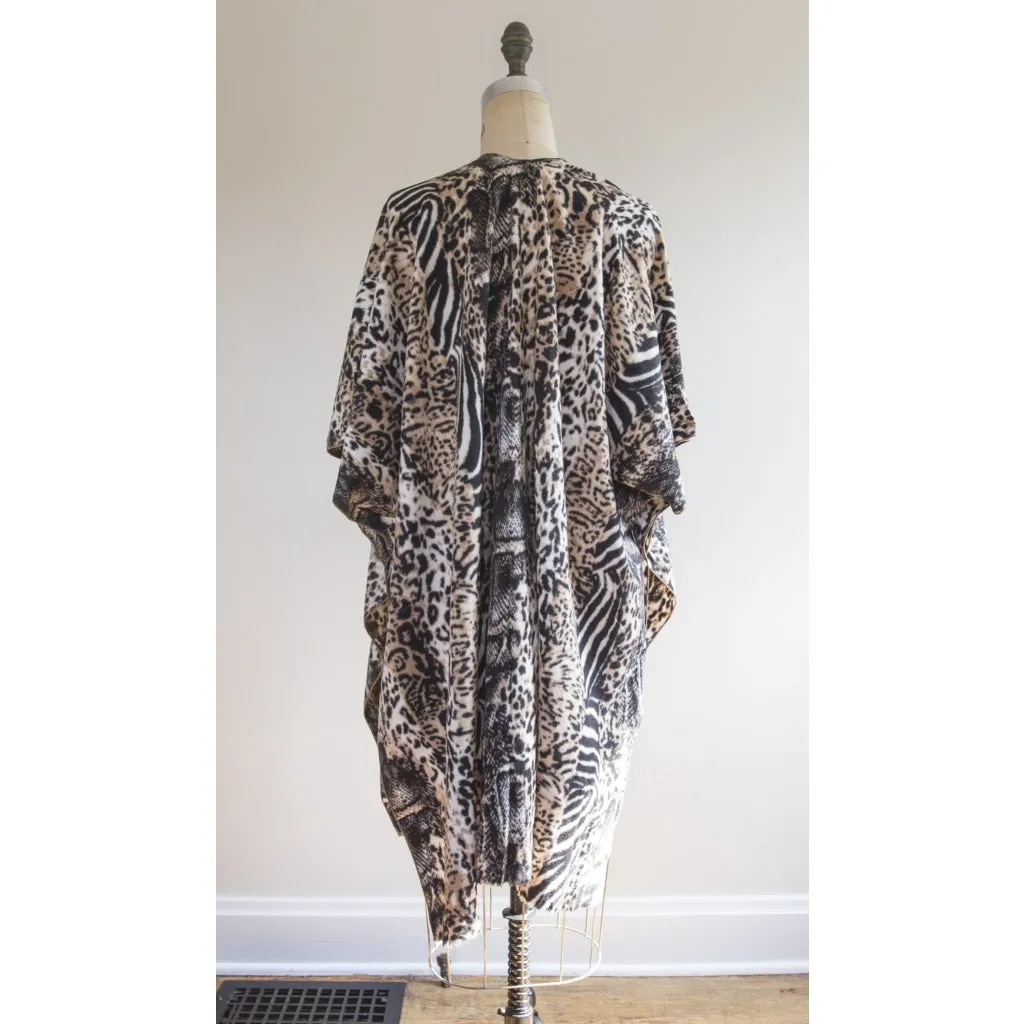 Animal Print Kimono