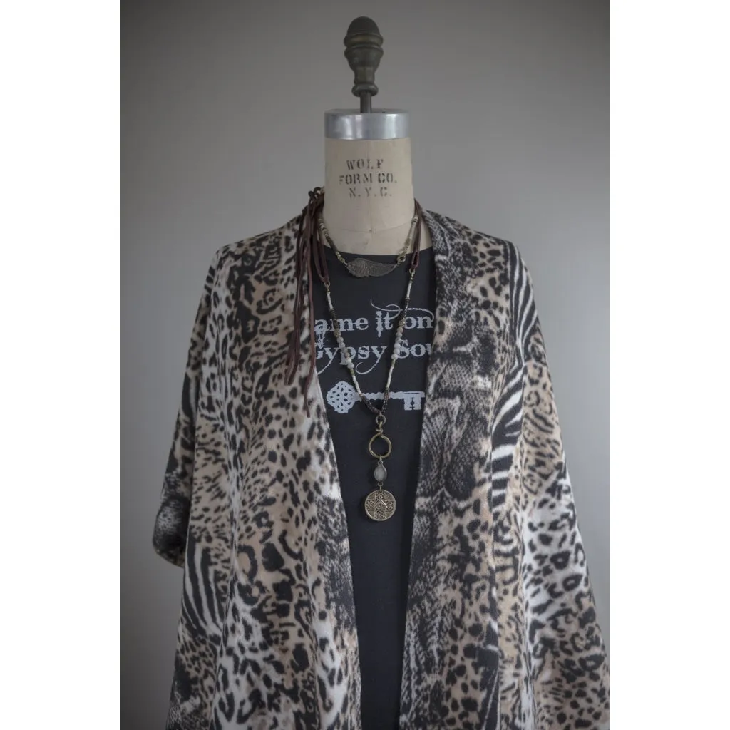 Animal Print Kimono