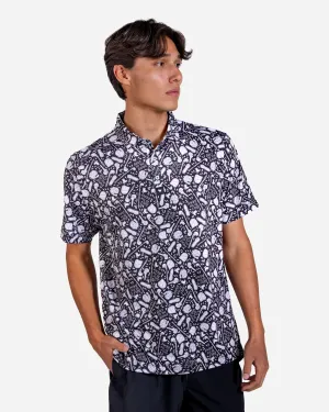Bad Birdie x Liquid Death Black Polo
