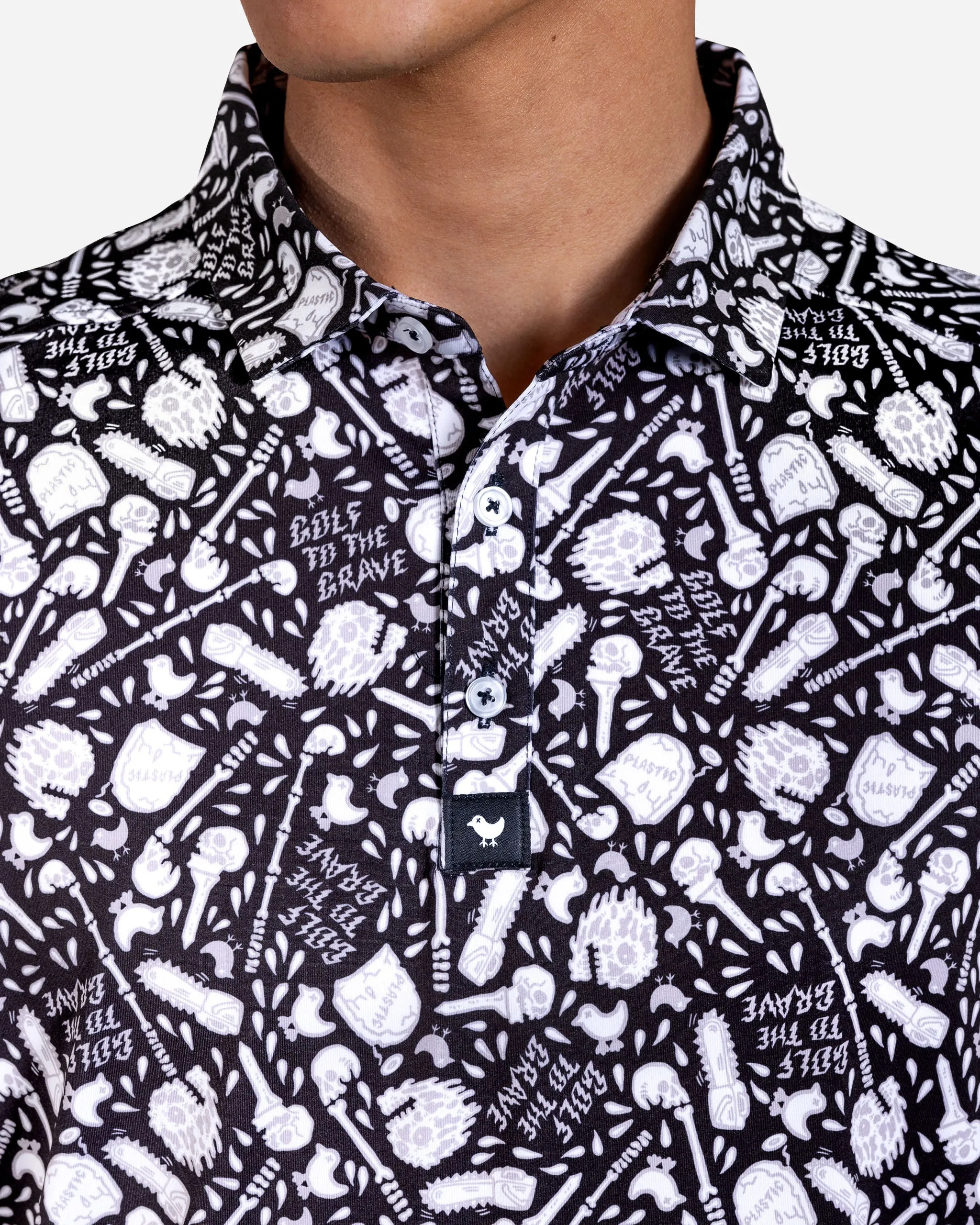 Bad Birdie x Liquid Death Black Polo