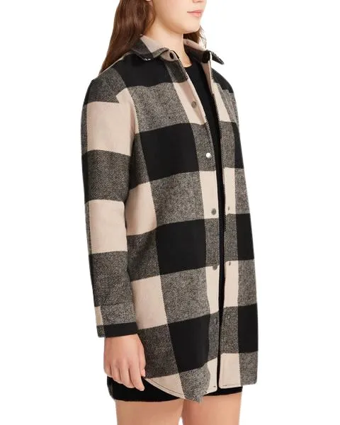 BB Dakota Eldridge Plaid Coat - Light Taupe