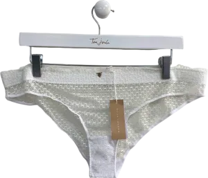 Beija London White Waves Honeycomb lace Brief Size 4 UK 18/20