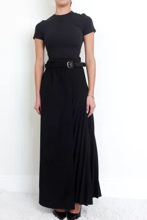 Black belted maxi skirt RRP £700