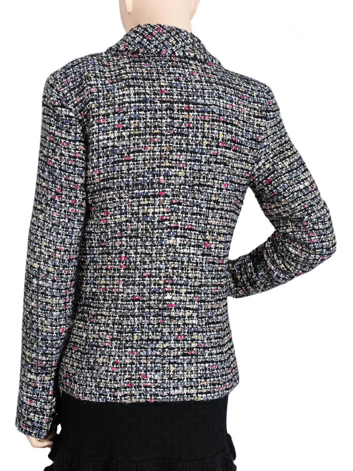 CHANEL Tweed Fitted Jacket Multicolor