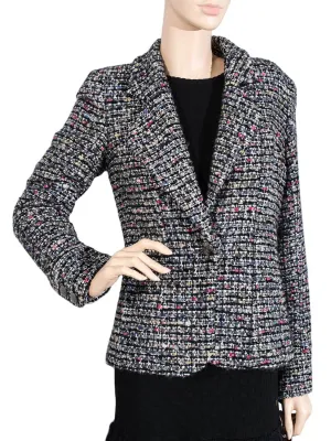 CHANEL Tweed Fitted Jacket Multicolor