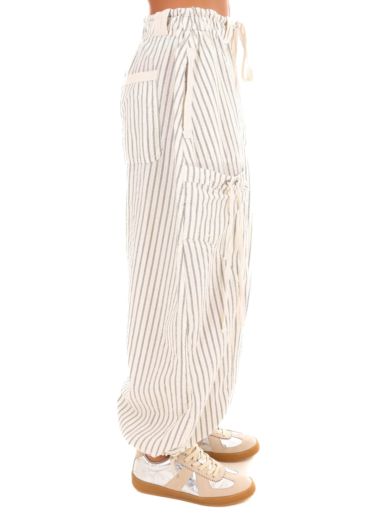 Days Go By Striped Pocket Jogger Pants