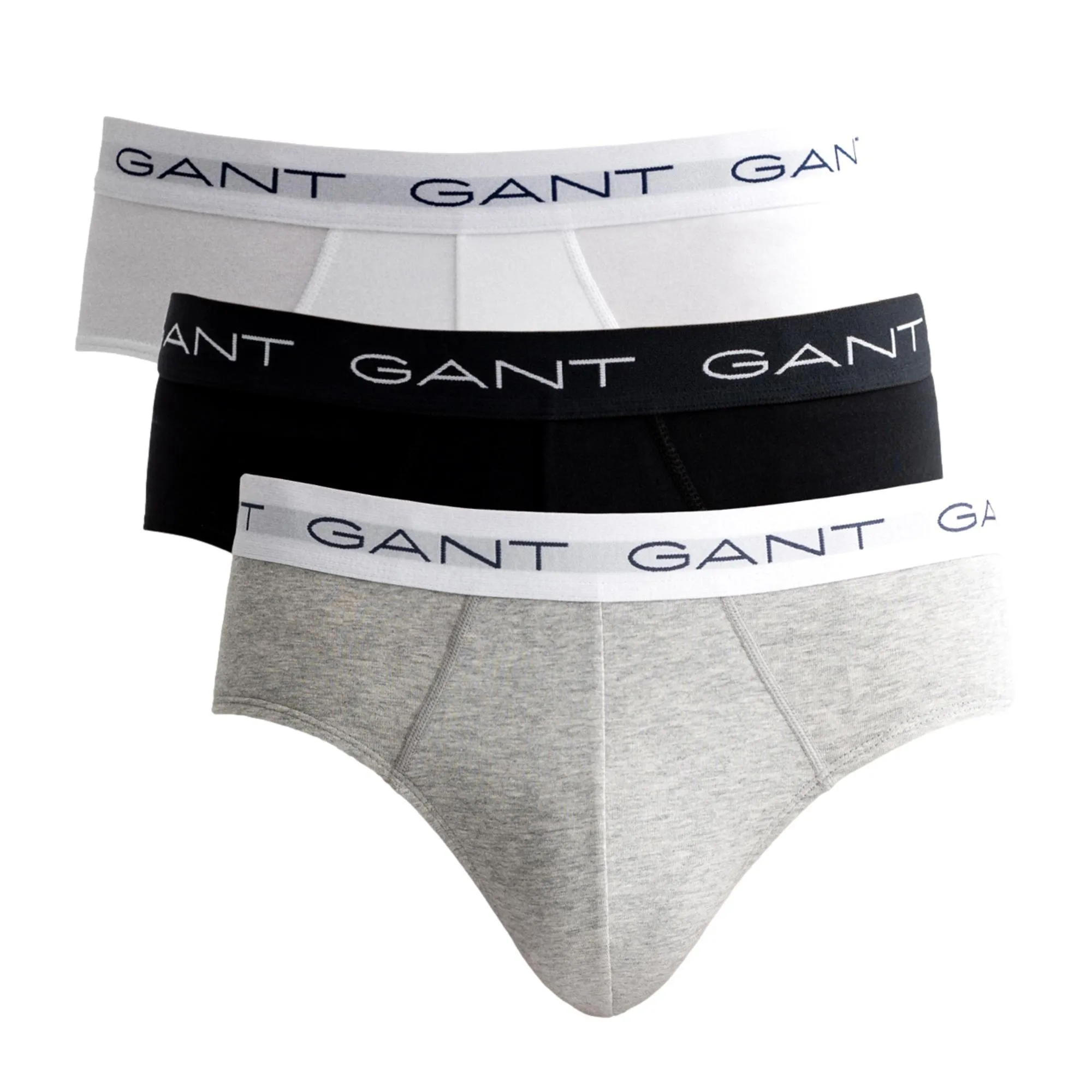 Gant 3 Pack Cotton Stretch Brief - Grey Melange