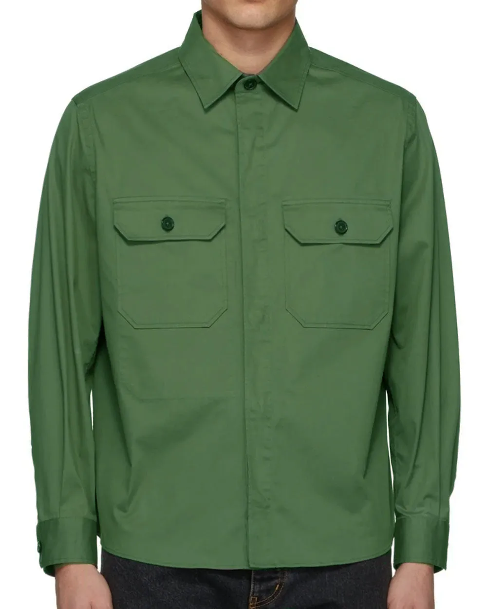 Green Cotton Overshirt