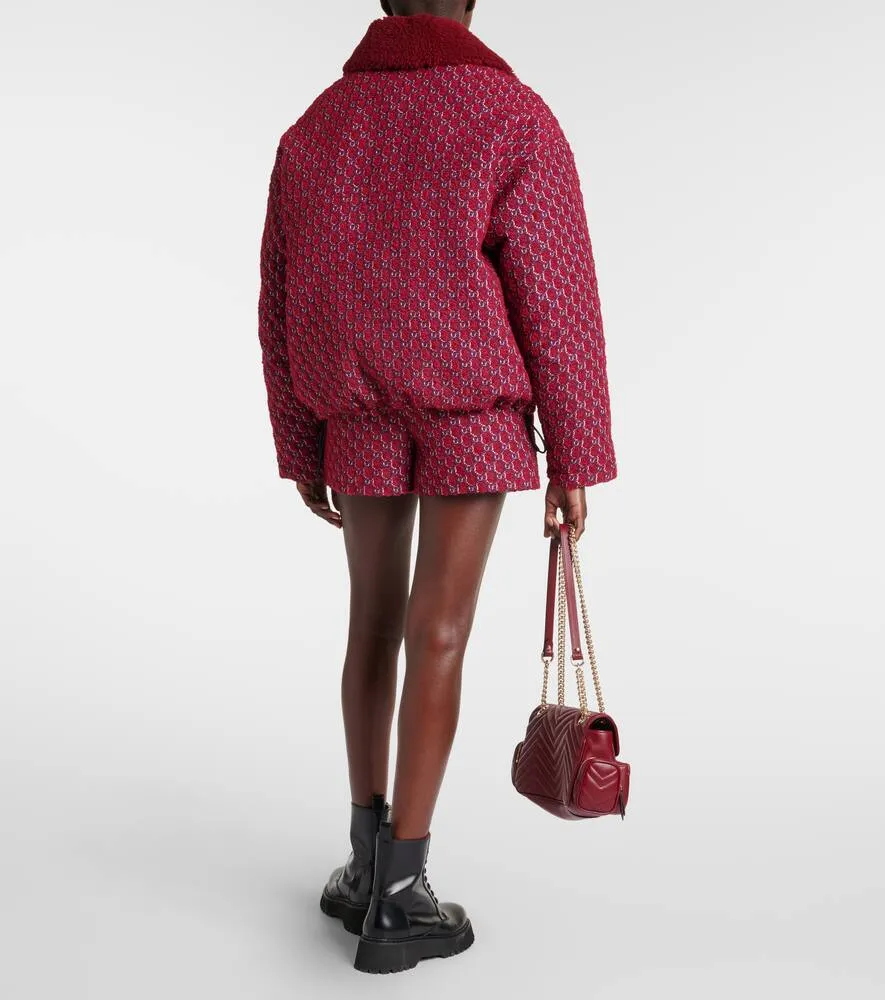 Gucci GG Shadow wool-blend boucl√É¬© bomber jacket