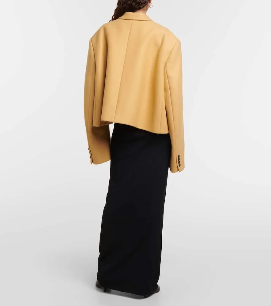 Khaite Raymond cropped wool-blend jacket