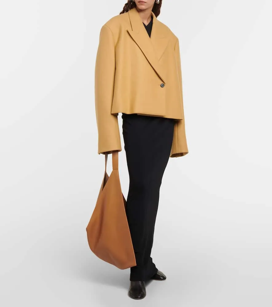 Khaite Raymond cropped wool-blend jacket