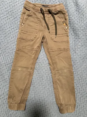 Khaki jogger style pants