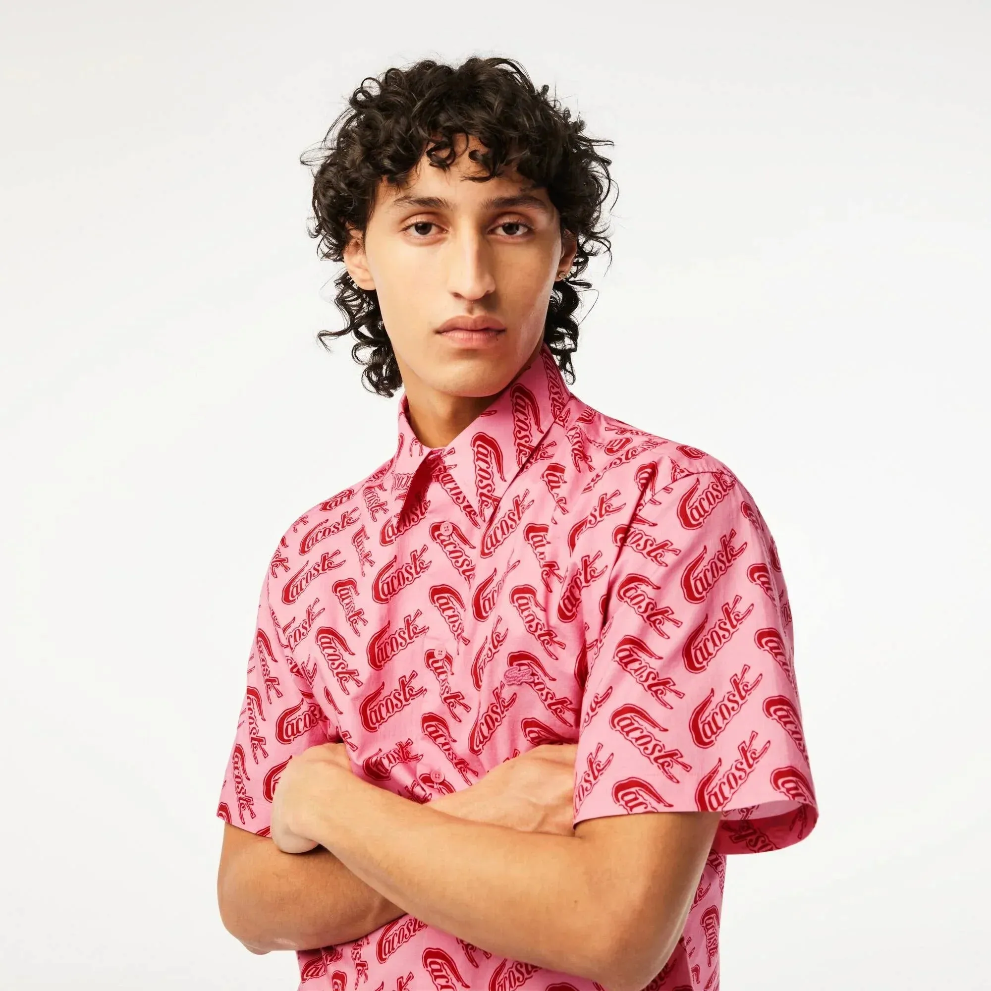 Lacoste Short Sleeve Vintage Print Shirt