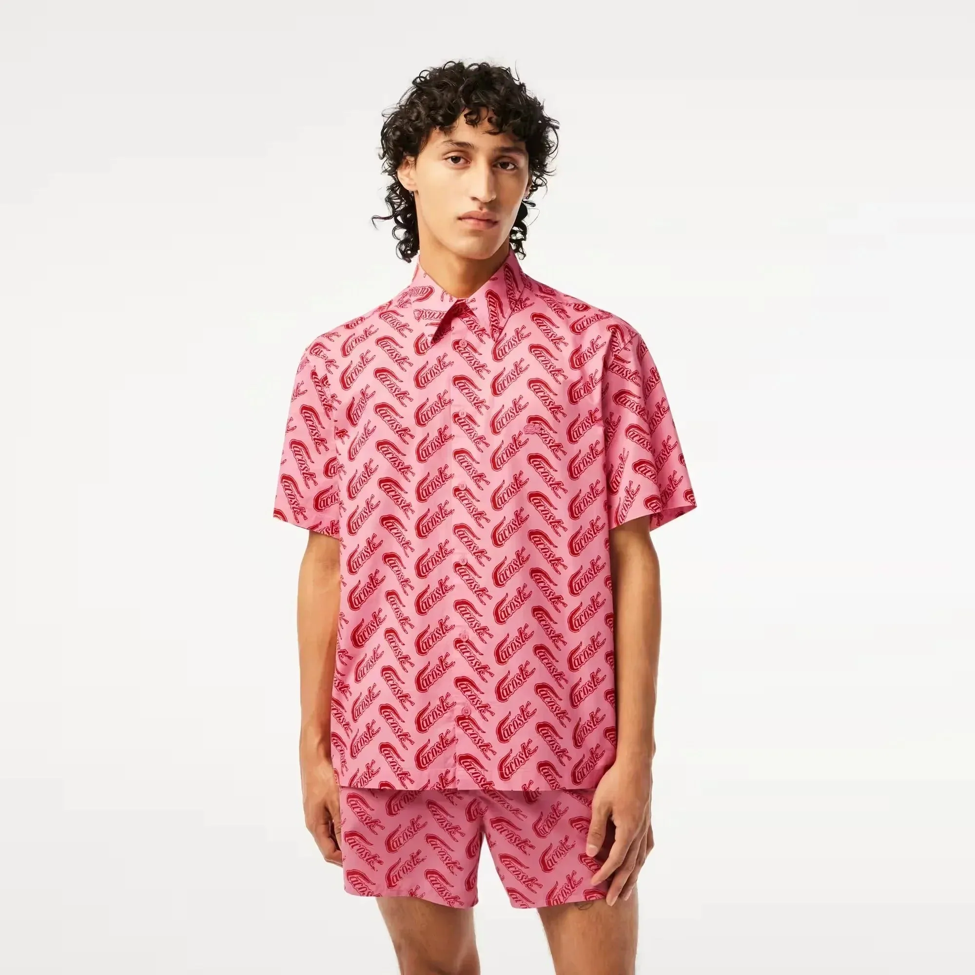 Lacoste Short Sleeve Vintage Print Shirt