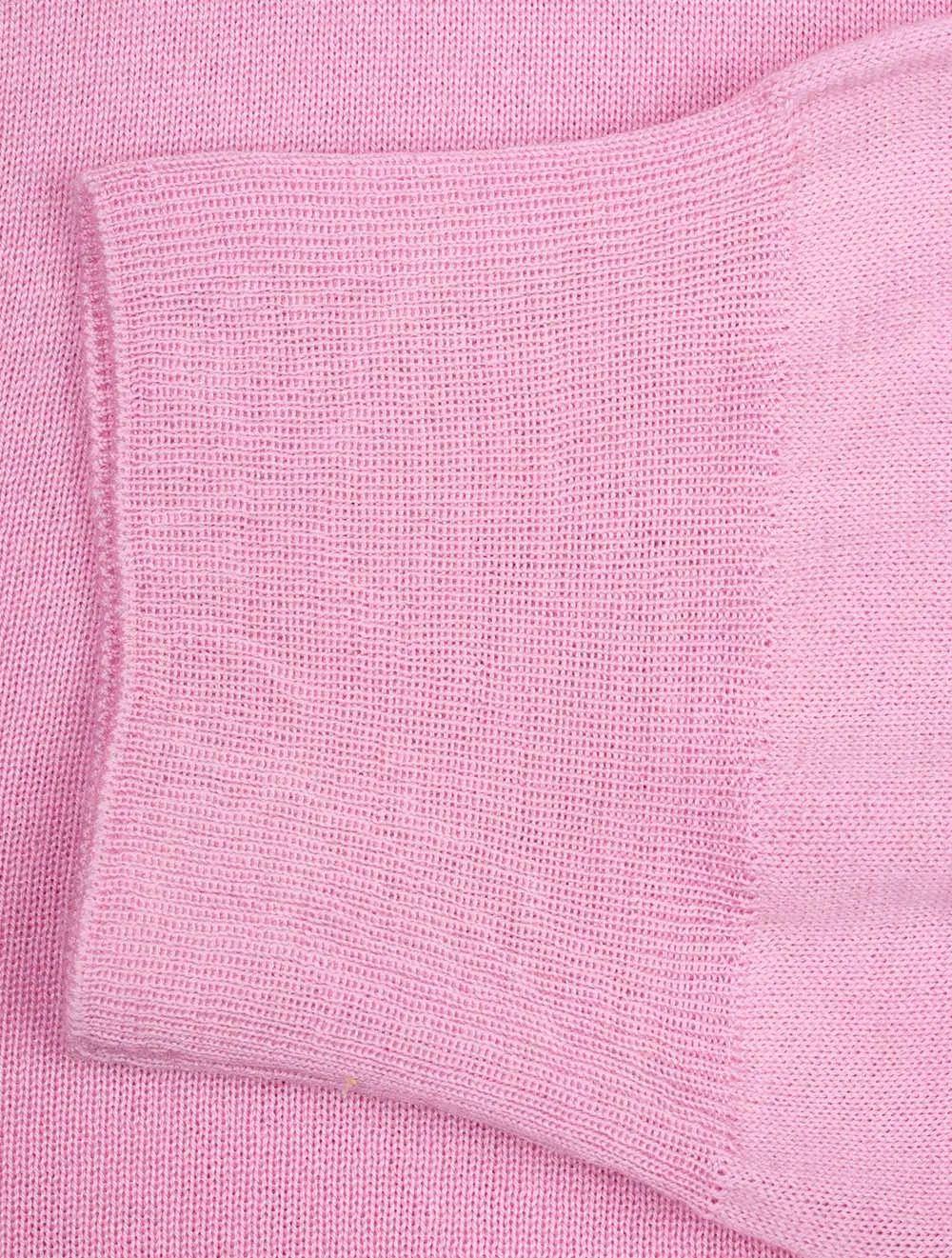 Long Sleeve Polo Zip Pink