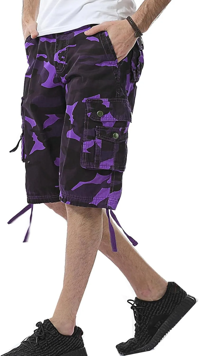 Men's Relaxed Fit Camouflage Camo Cargo Shorts