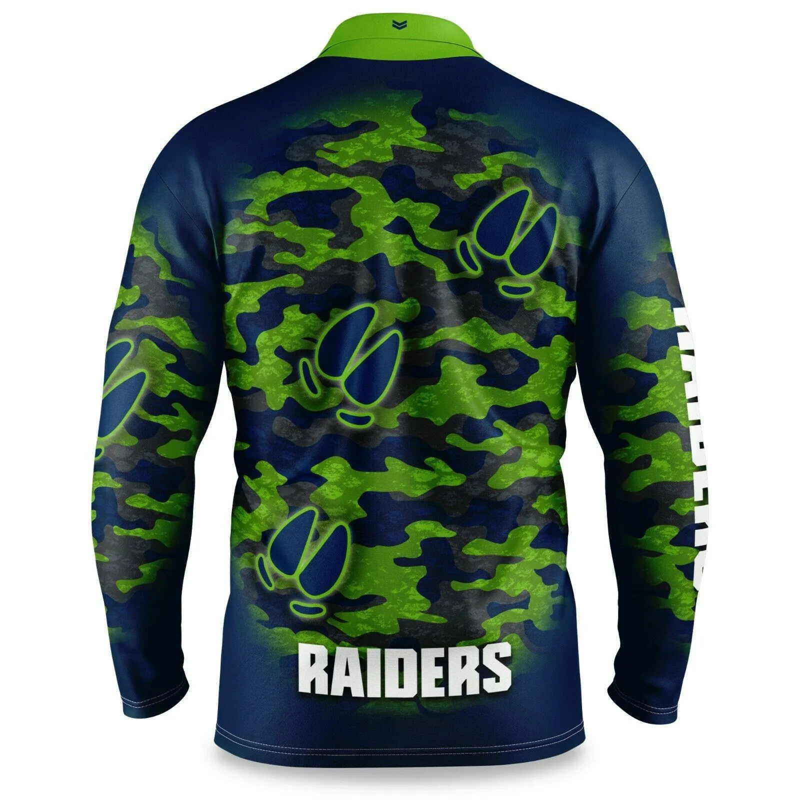 NRL 2021 Long Sleeve Outback Polo Tee Shirt - Canberra Raiders - Adult