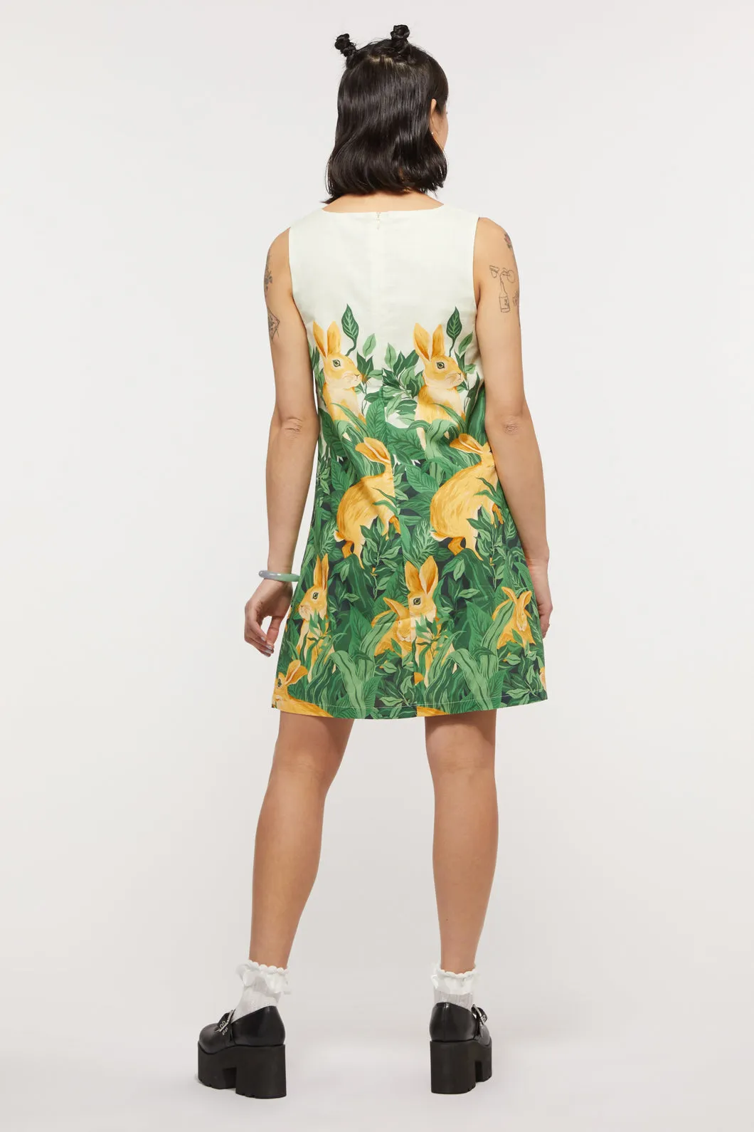 Rabbit Cotton Shift Dress