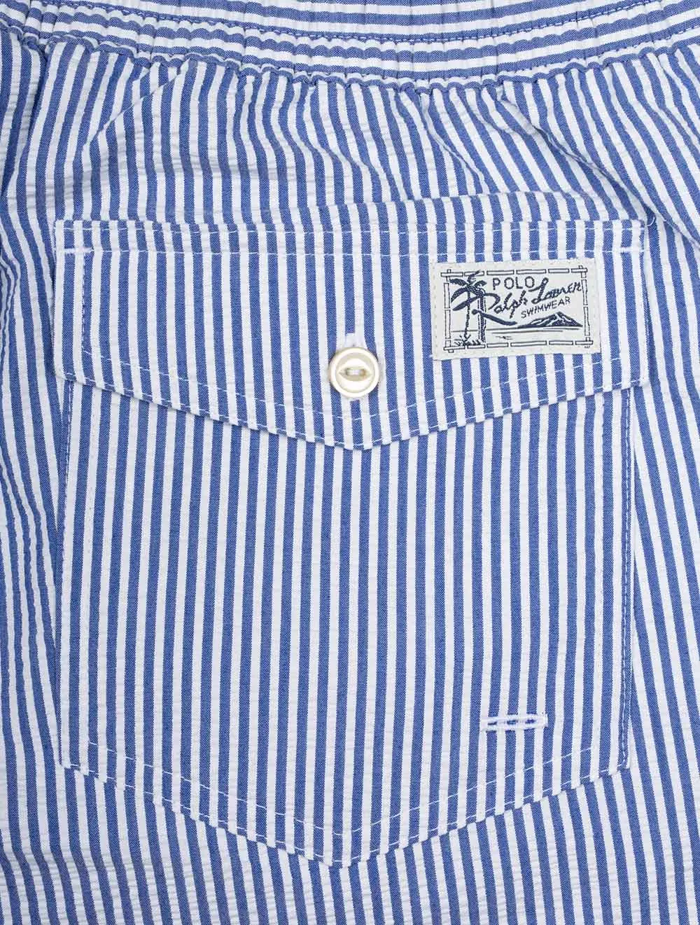 Seersucker Swim Shorts Blue