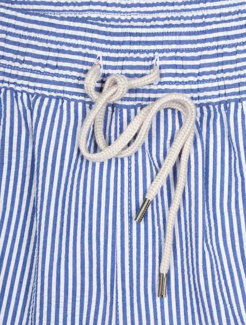 Seersucker Swim Shorts Blue