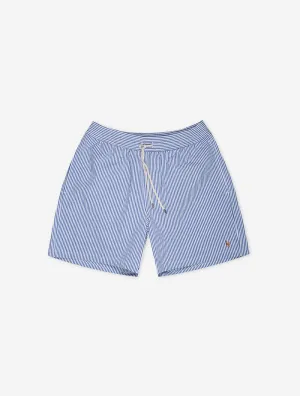 Seersucker Swim Shorts Blue