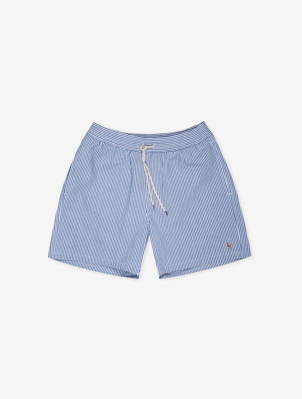 Seersucker Swim Shorts Blue