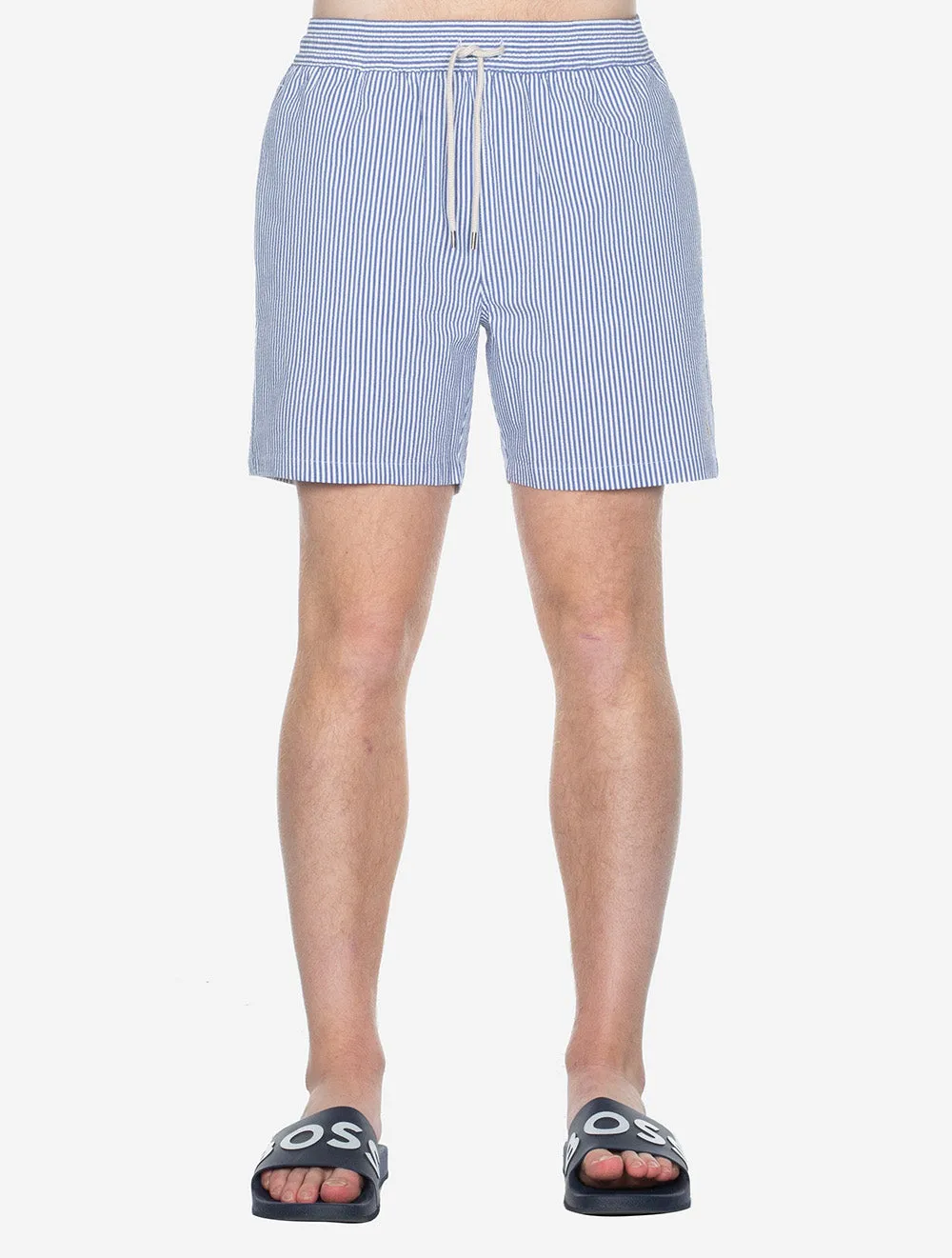Seersucker Swim Shorts Blue