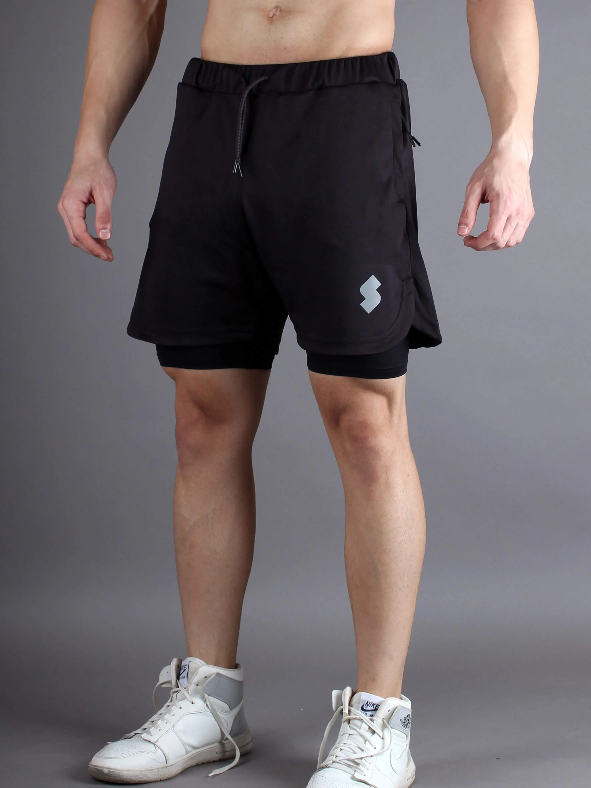 SH5 2in1 Hi-Dri Shorts - Black