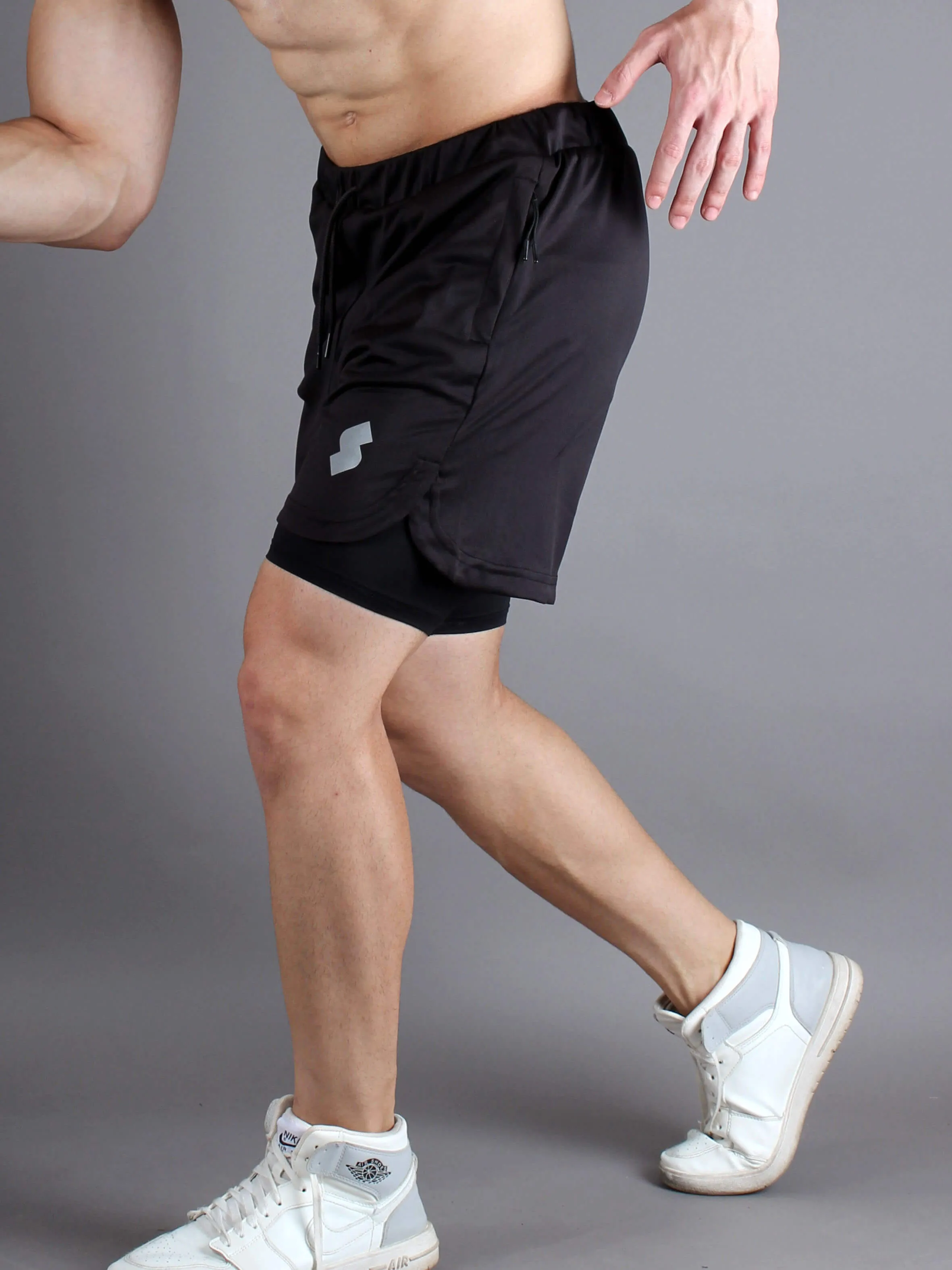 SH5 2in1 Hi-Dri Shorts - Black