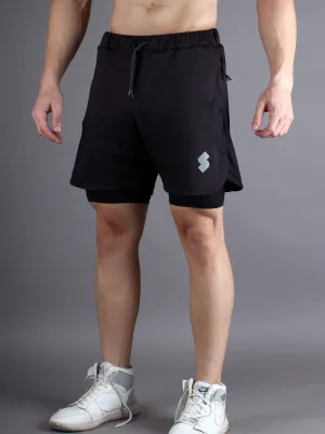 SH5 2in1 Hi-Dri Shorts - Black
