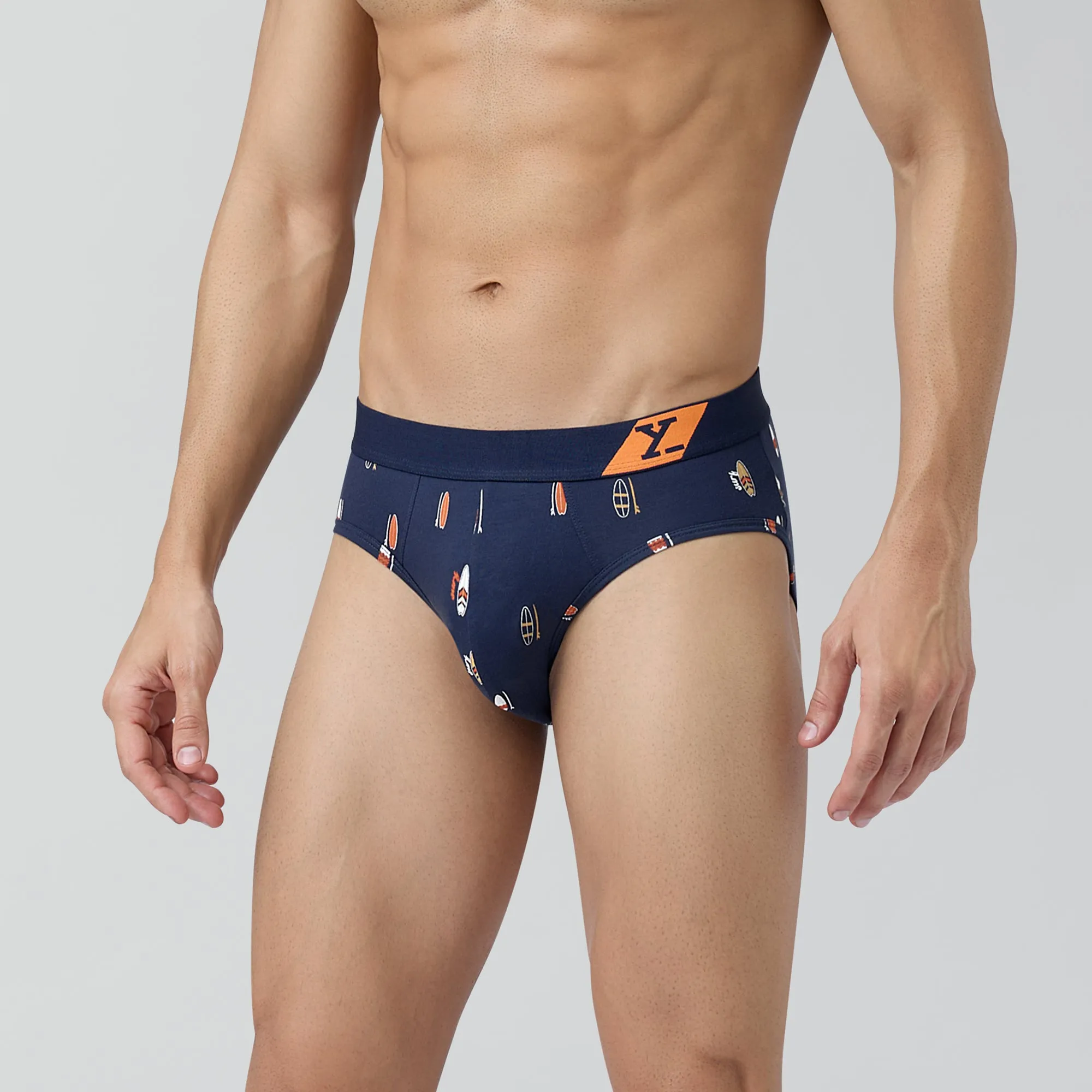 Splash Cotton Stretch Briefs Surfboard Blue