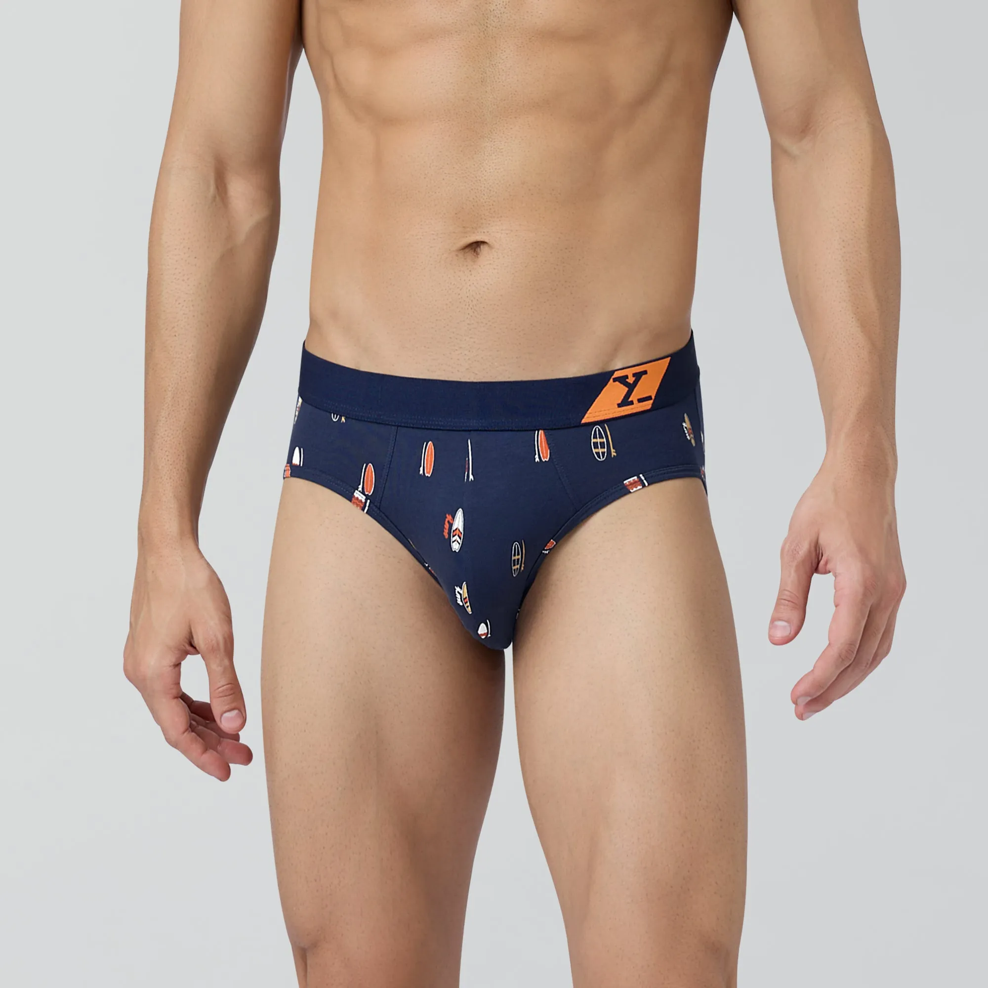 Splash Cotton Stretch Briefs Surfboard Blue