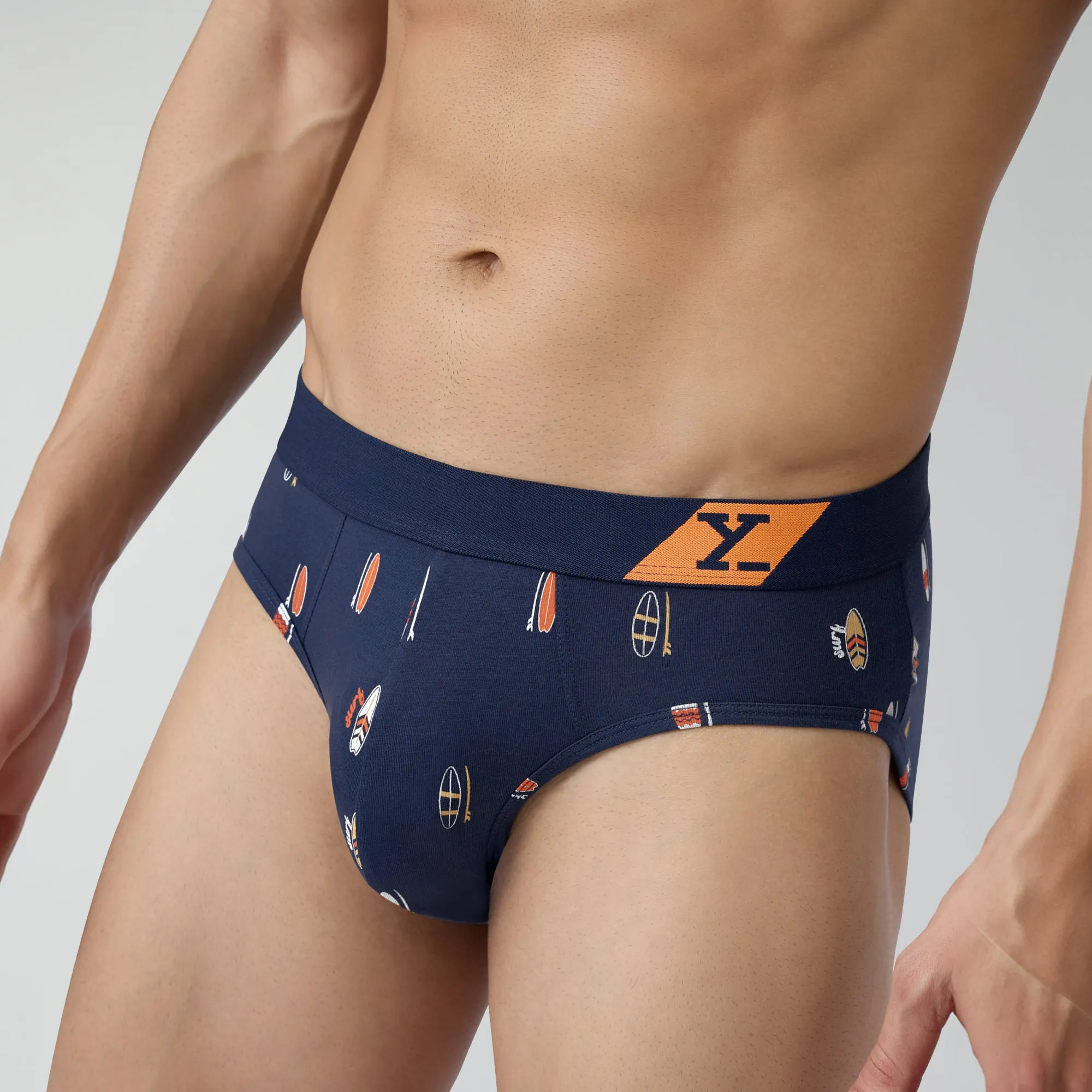 Splash Cotton Stretch Briefs Surfboard Blue