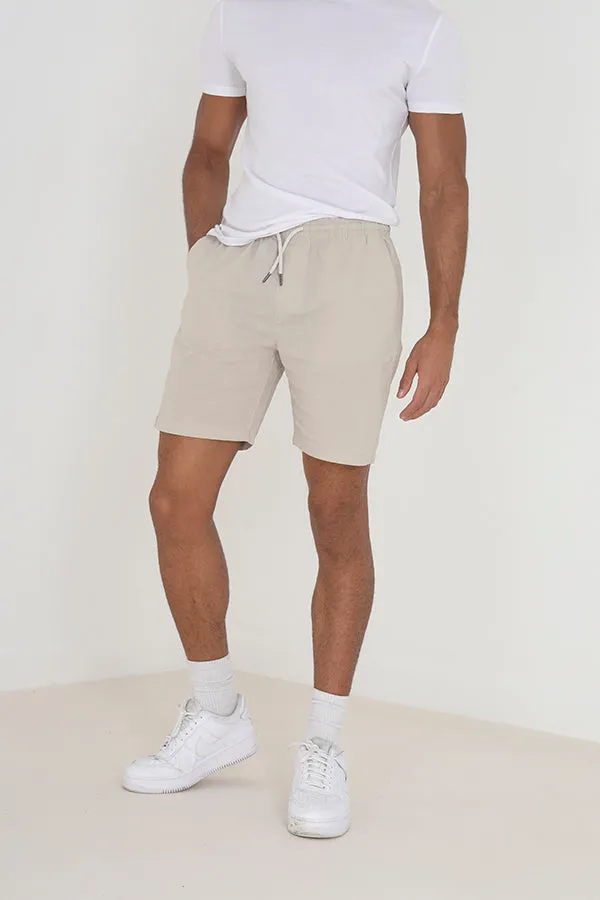 STONE RELAXED FIT RECYCLED COTTON SHORTS