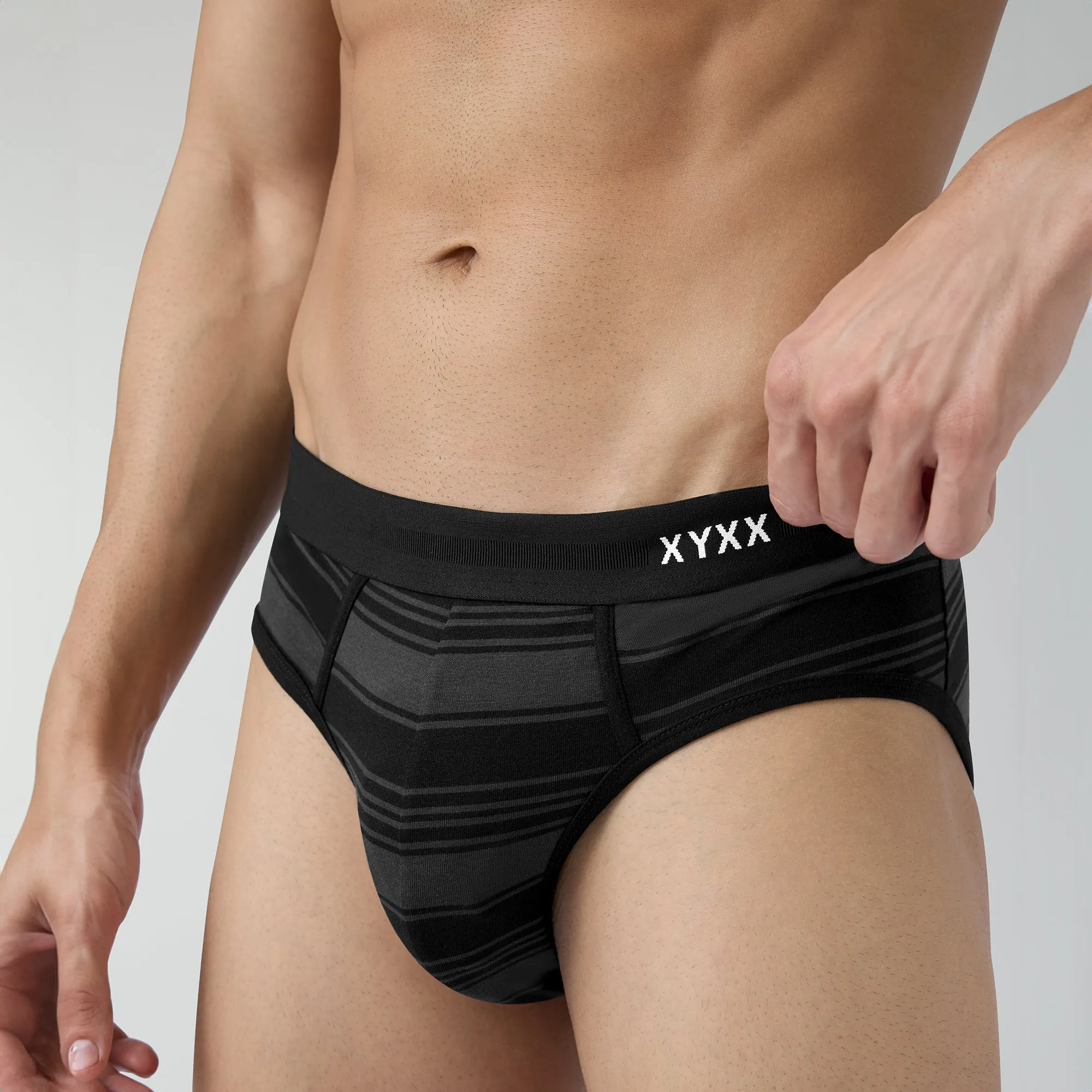 Streax Cotton Stretch Briefs Smoke Black