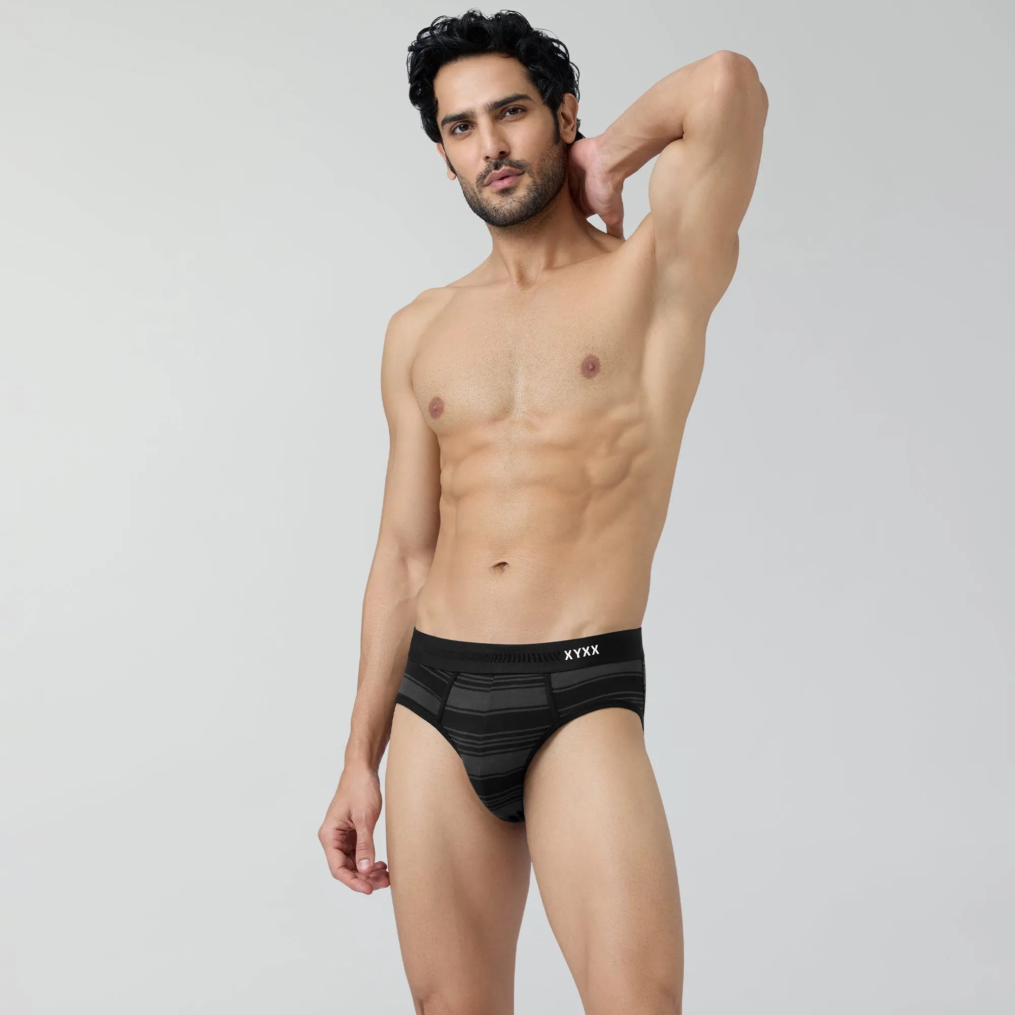 Streax Cotton Stretch Briefs Smoke Black