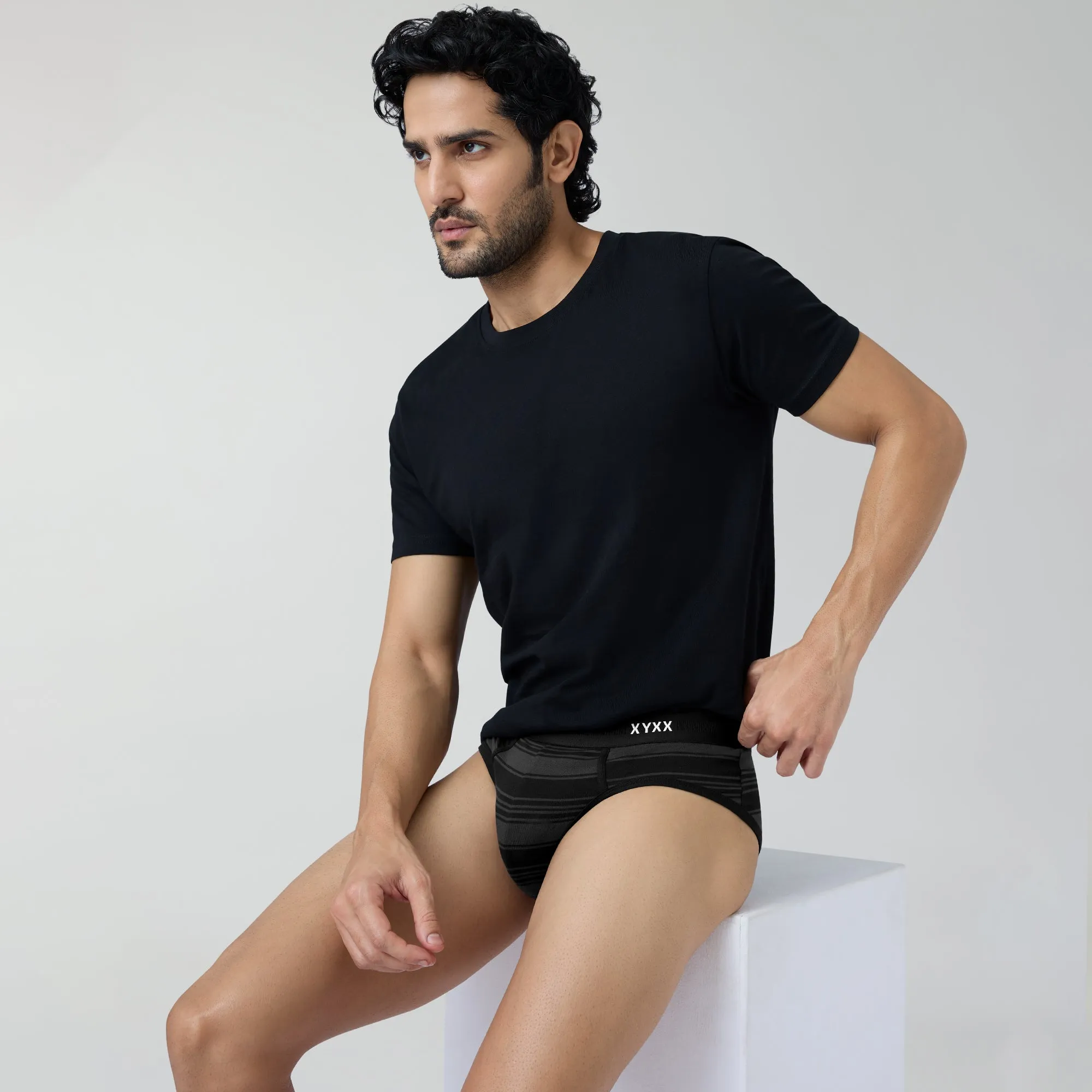 Streax Cotton Stretch Briefs Smoke Black
