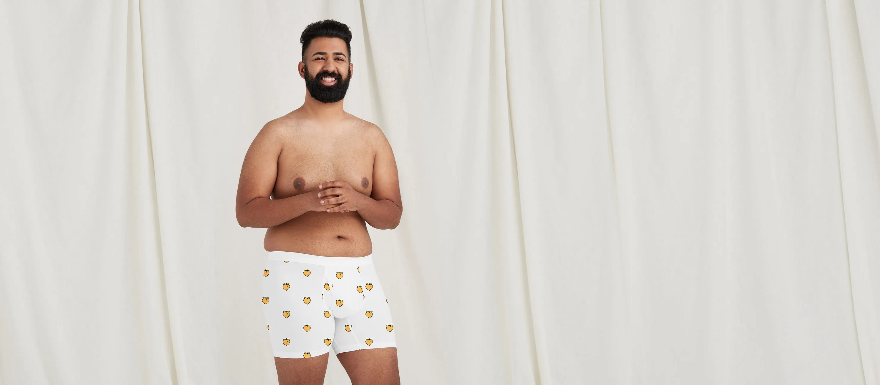 Stretch Cotton Boxer Brief w/ Fly | Peaches