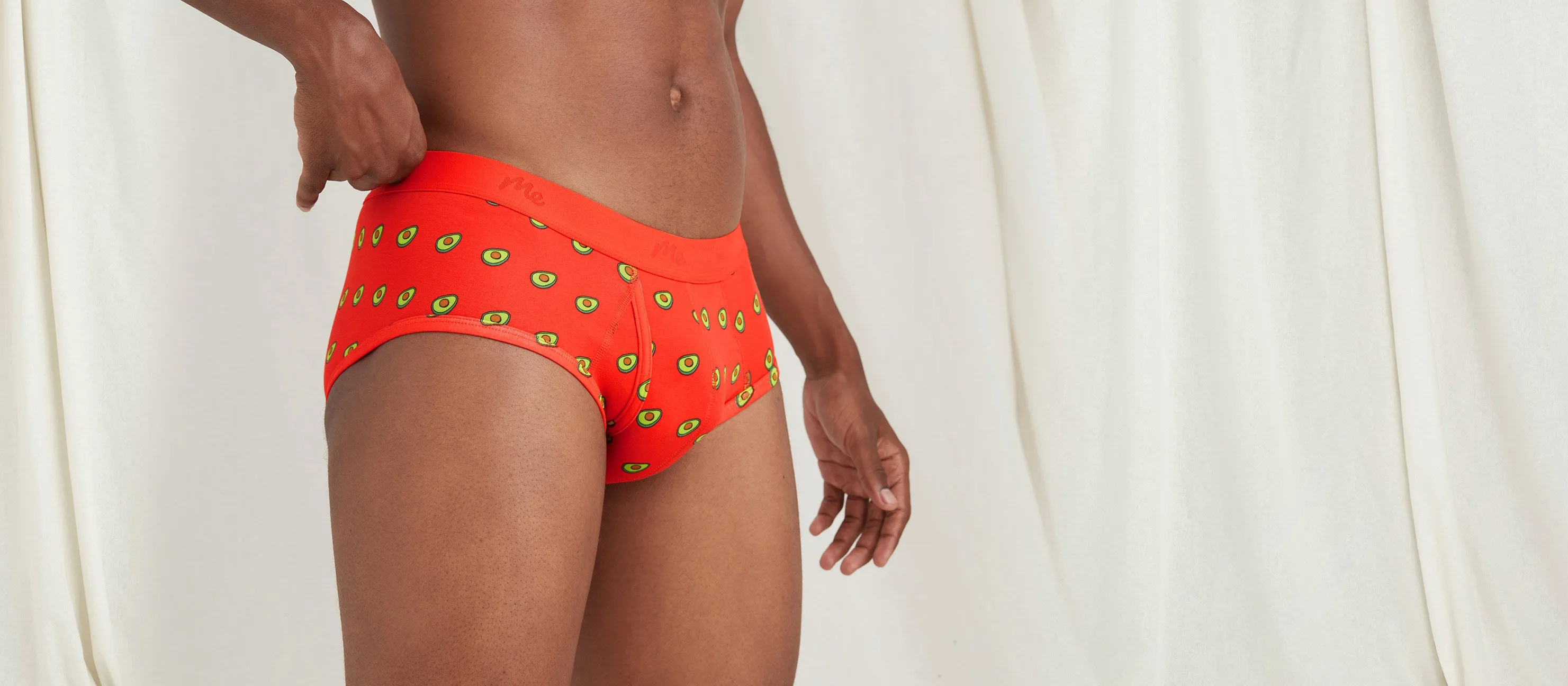 Stretch Cotton Brief w/ Fly | Avocados