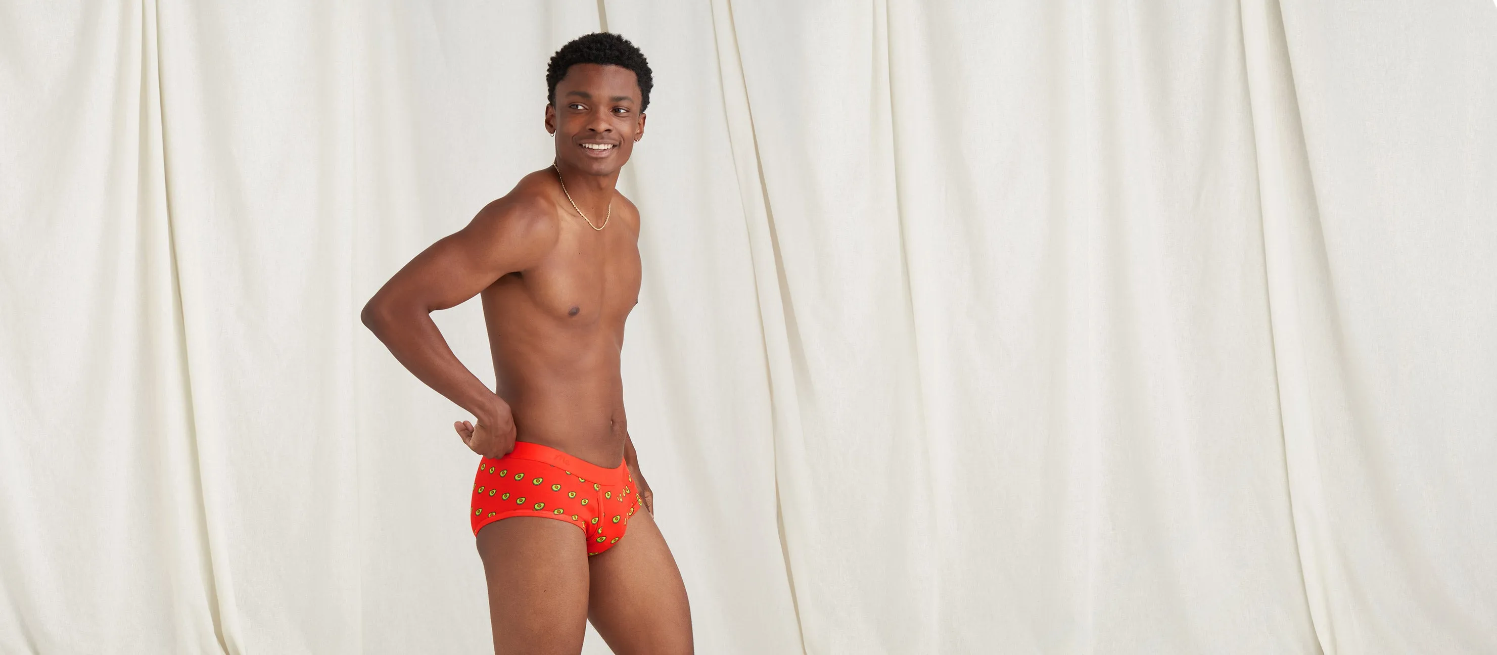 Stretch Cotton Brief w/ Fly | Avocados