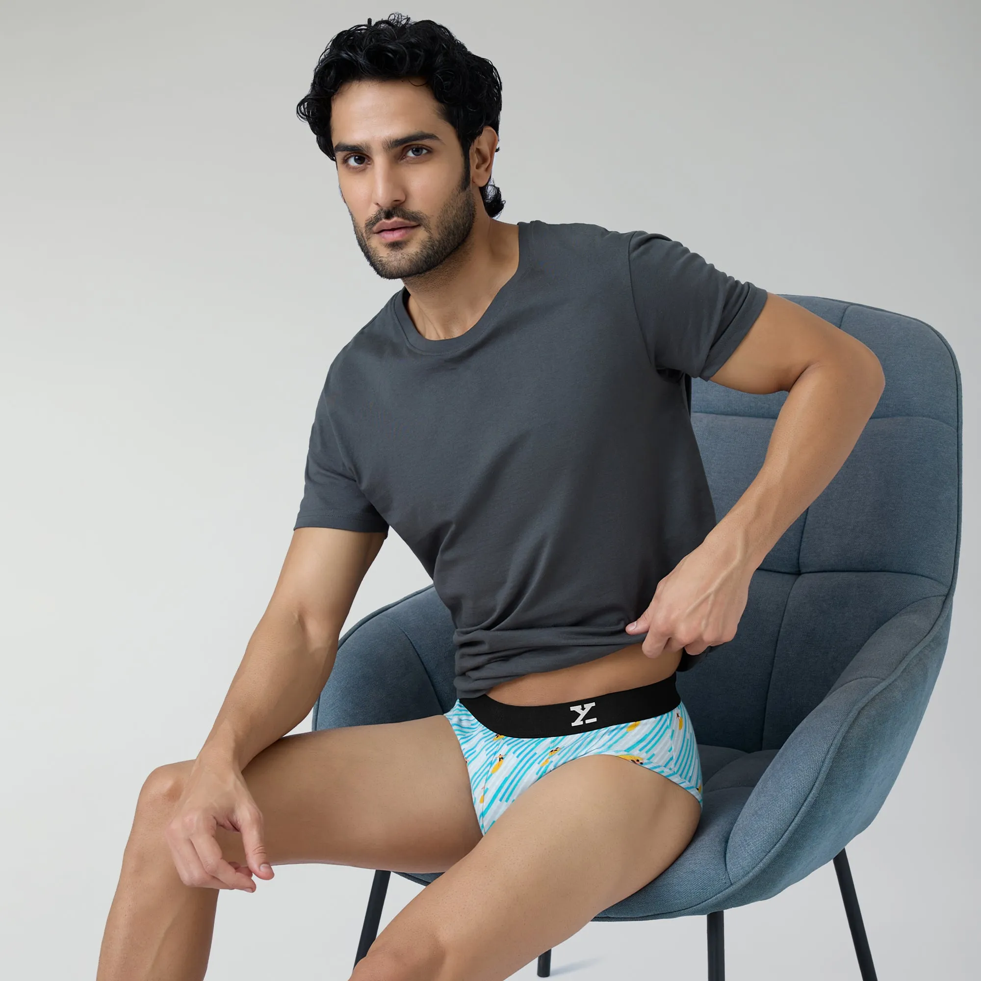 Surf Cotton Stretch Briefs Surfer Blue
