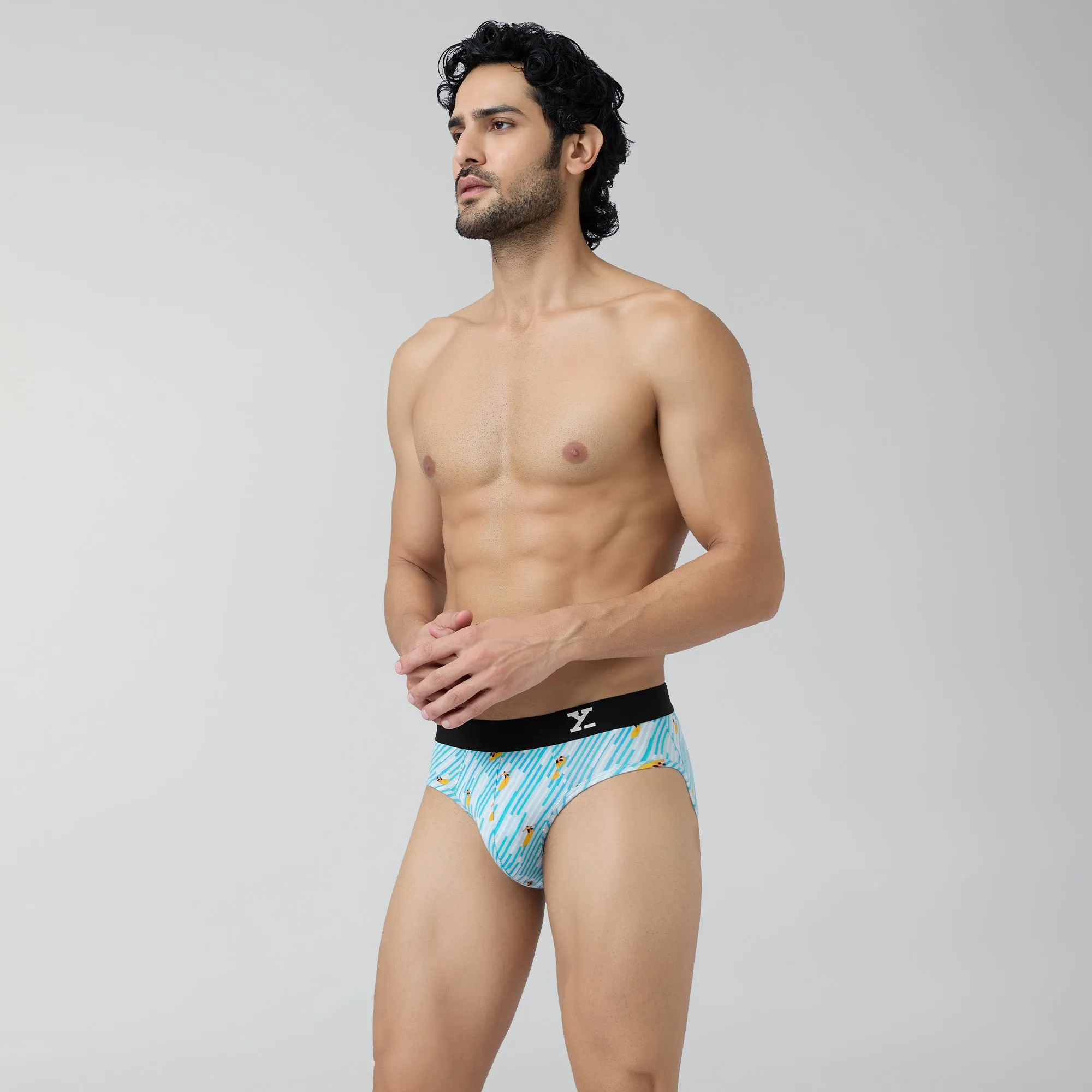 Surf Cotton Stretch Briefs Surfer Blue