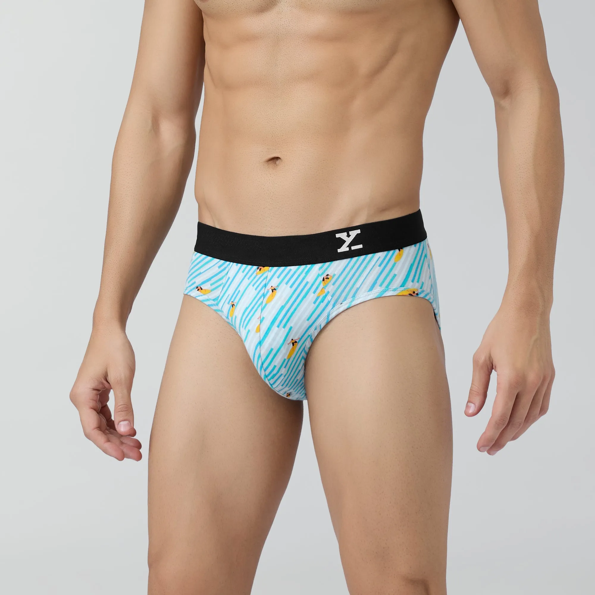 Surf Cotton Stretch Briefs Surfer Blue